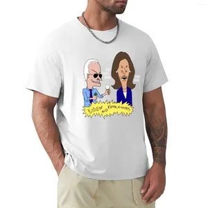 Mannen T-shirts Beavis En Butthead Biden Kamala Harris Parodie Tshirt Shirt Man Humor Grafische Tee Mannen Grappige Workout