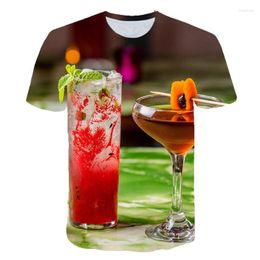 Heren t shirts bier bubbel 3D geprinte zomer onnavolgbare o-hals korte mouw casual coole tee shirt kind tops vrouwen kleding