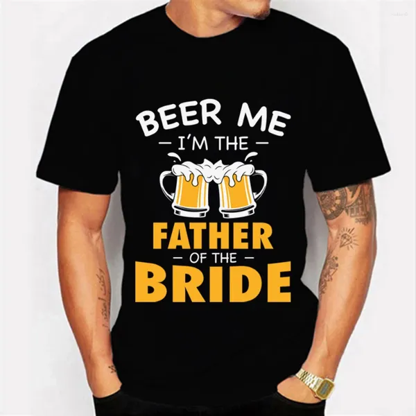 Camisetas para hombres cerveza me soy padre de la novia camisetas de verano