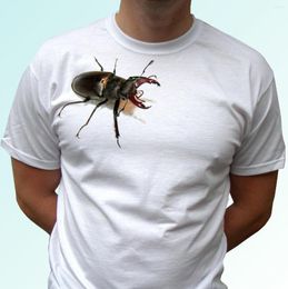 Camisetas para hombre, camisa blanca de escarabajo, camiseta con diseño de animales, tallas para bebés y hombres