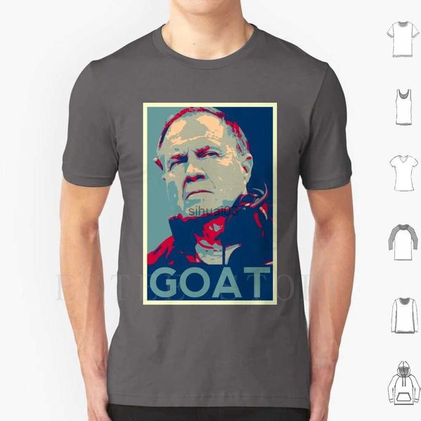 Camisetas para hombre Belichick Goat camiseta estampada algodón Bill Belichick Goat el mejor de todos Érase una vez fútbol Badass Evil