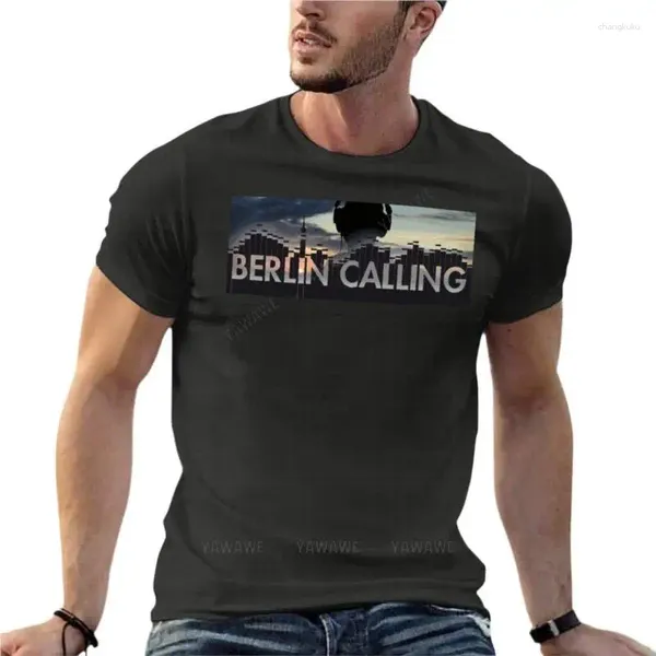 T-shirts pour hommes Berlin Calling Kalkbrenner Elettronic Music Chemise surdimensionnée Mode Hommes Vêtements À Manches Courtes Streetwear Grande Taille Top
