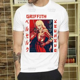 T-shirts masculins Berserk Anime T-shirt Men Hommes décontracté Slve Bilelit Legend Sword Warrior Tshirt Homme Manga Unisexe Griffith T-shirt TS T240425