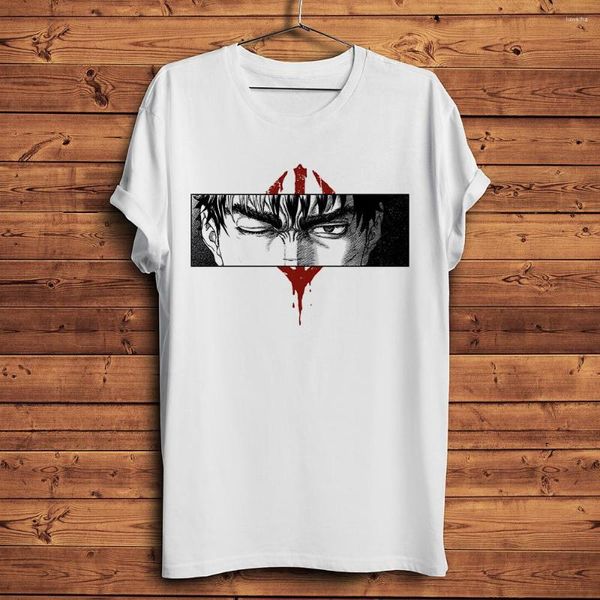 Camisetas para hombre, camiseta divertida de Anime Berserk Guts para hombre, camiseta informal de Manga corta para hombre, camiseta de Manga Unisex, ropa de calle, camiseta sin pegatina estampada