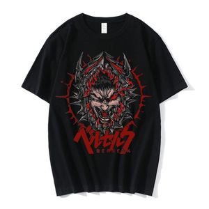 Camisetas para hombre, camiseta Berserk Guts, camiseta de Manga para hombre y mujer, camiseta con estampado gráfico de Anime Harajuku, ropa de moda de verano, camiseta de manga corta