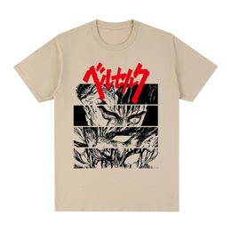 T-shirts masculins Berserk T-shirt Guts Swordsman Manga Japonais T-shirt Cotton Men T-shirt Tshe Tshiir Tshit Tops Unisexe 230216