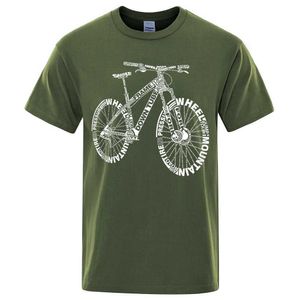 T-shirts pour hommes Bet Style Vélo de montagne T-shirts Imprimes drôles Men Men d'été Slves Slves lâches Vintage T Vintage T VINS UNISEX Y240429
