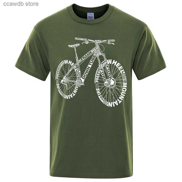 Camisetas para hombres Estilo de apuesta Bicicleta de montaña Camisetas con estampado divertido Hombres Verano Transpirable Mangas cortas sueltas de gran tamaño Vintage Tee Ropa Unisex T240105