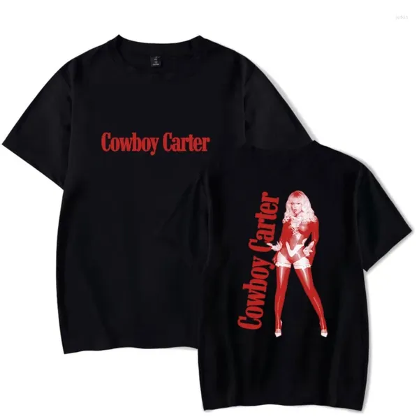 T-shirts pour hommes T-shirt Beyonce Cowboy Carter Merch Unisexe pour les femmes / hommes Summer Casuals O-Neck à manches courtes Tee Tee Streetwear