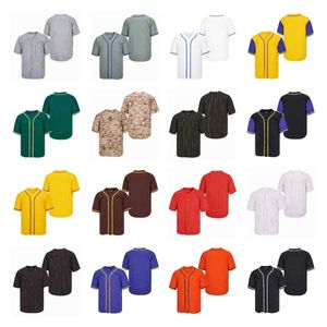 T-shirts masculins BG Baseball Jersey Style blanc Strièmes blancs Black Green Jaune Blue Brown Camo Purple broderie 2023 Nouvelle acceptation Custom J240221