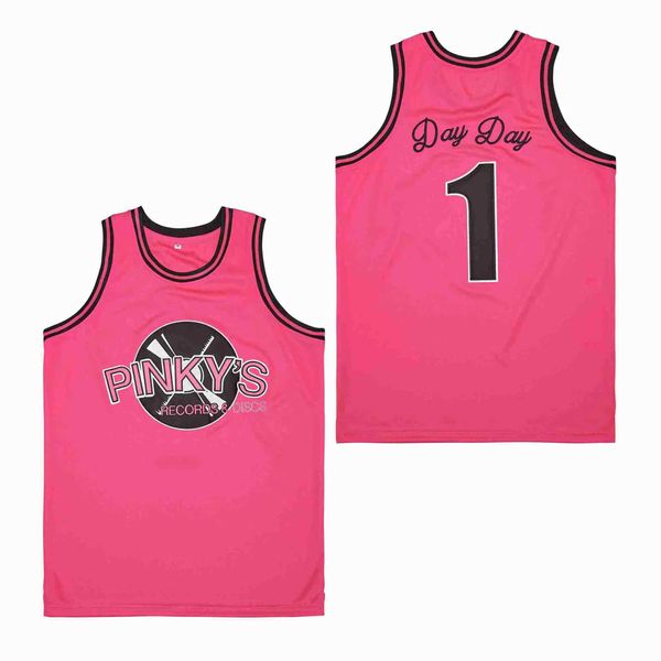 T-shirts pour hommes BG Basketball Jerseys Pinkys Record Shop 1 Day Jersey Couture Broderie Sports de plein air de haute qualité Hip Hop Rose 2023 Nouveau J240221