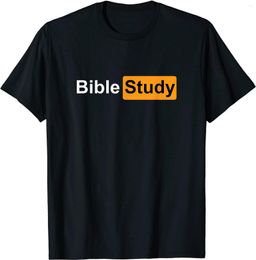 T-shirts voor heren Bijbelstudie Hub Logo Grappig Sarcastisch Volwassen Humor T-shirt Mannen Zomer Korte mouw Casual T-shirts Katoen Zwart Tees Tops