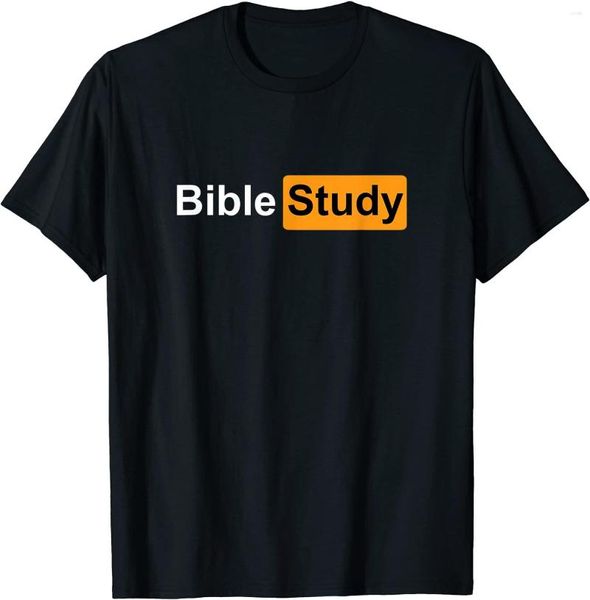 T-shirts pour hommes Bible Study Hub Logo drôle sarcastique adulte humour T-shirt hommes été à manches courtes T-shirts décontractés coton noir T-shirts hauts