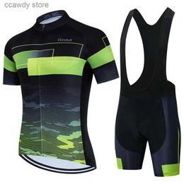 Camisetas para hombres Jersey Bicycle Set Mens Short Veged Outdoor Sports Bicyc Clothing Bicycle transpirable H240407