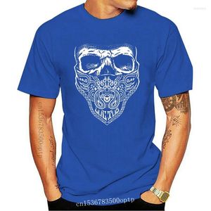 T-shirts pour hommes Big And Tall pour hommes Bandana Skull Decal Design Tee Man Clothing Cotton Geek Family Top