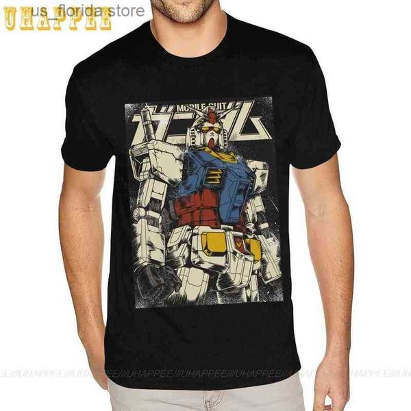 T-shirts pour hommes Grand et grand Gundam Les premiers T-shirts Hommes Simple Mode Court Slves Homme T-shirt Été 2020 1980S Vêtements G1222 Y240402