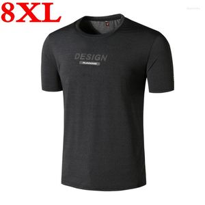 T-shirts pour hommes grande taille 8XL 2023 7XL 6XL été hommes décontracté séchage rapide marque vêtements pour homme à manches courtes T-Shirts amples