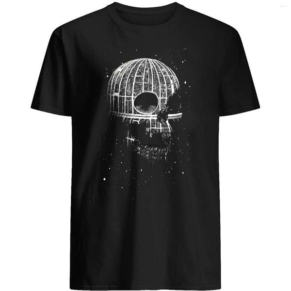 Camisetas para hombre BIGGLORY Skullcap Death-Star Graphic Fun Star Movies Wars Regalo Vacaciones Aniversario Cumpleaños Camiseta Unisex T-Shi