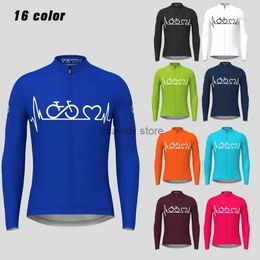 Camisetas para hombres Equipo de bicicleta Jerseys de ciclismo Hombre 2023 Jerseys de ciclismo Long Seves Breathab Camisas de ciclismo Secado rápido Tops de bicicleta de montaña CiclismoH24126