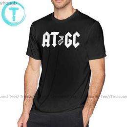 T-shirts pour hommes Biologie T-shirt Biologie moléculaire DNA- AT GC T-shirt Homme mignon Tee-shirt Basic imprimé à manches courtes 4XL 100 coton T-shirt 240130