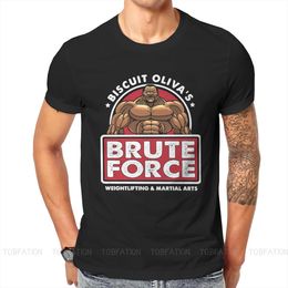 Mannen T-shirts Biscuit Oliva Brute Force est TShirts Grappler Baki Hanma Yujiro Dou Manga Mannen Harajuku Stof Streetwear T-shirt Ronde Hals 230607