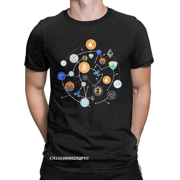 Camisetas para hombres Bitcoin BTC Crypto-Currency Tee Camiseta Men Cryptomoneda Pura Camiseta de algodón Harajuku Topas T COMISO CUMPATILLO Ropa 2443