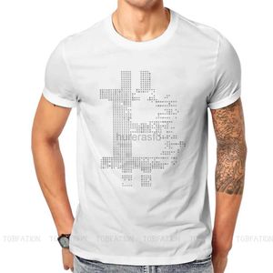 T-shirts masculins Bitcoin BTC XBT crytopcurrency Blockchain Tshirt for Men Humour Grey Tee Tee T-shirt High Quality Trendy Loose 2445