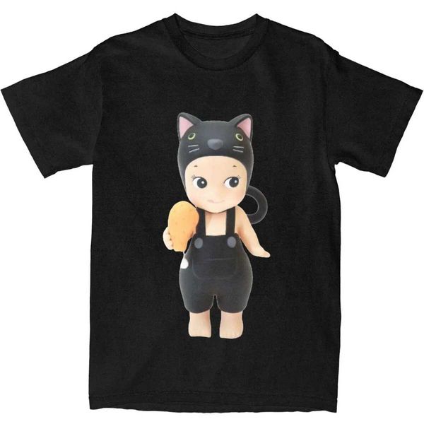 T-shirts masculins Black Cat Sonny Ange T-shirt mignon t-shirt harajuku