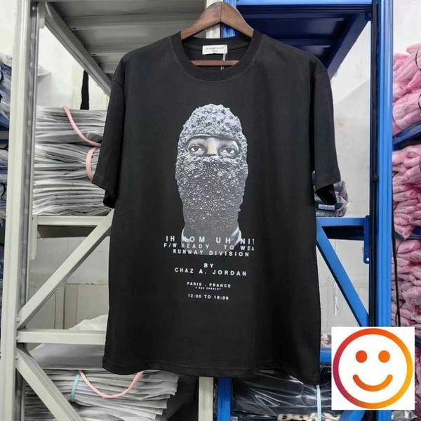 T-shirts pour hommes Noir IH NOM UH NIT Masque T-shirt 1 1 Haute Qualité Pearl Man Graphic Print Tee Lâche Coton Tops Court Sle Pour Hommes J240325