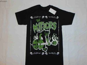 T-shirts pour hommes Noir Les Météores Nouveau T-shirt S -3XL Crâne Démon Royaume-Uni Feu Psychobilly Rock 2017 Été Hommes Marque Vêtements T-shirt 240130