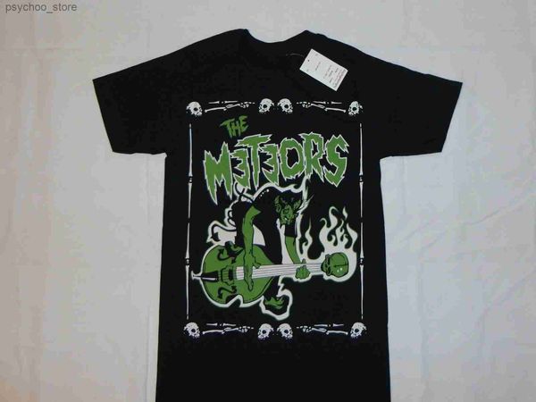T-shirts pour hommes Noir Les Météores Nouveau T-shirt S -3XL Crâne Démon Royaume-Uni Feu Psychobilly Rock 2017 Été Hommes Marque Vêtements T-shirt Q240130