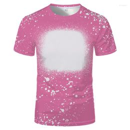 Camisetas para hombres Camiseta DIY con teñido anudado en blanco para hombres / mujeres / niños Tela fina y ligera Poliéster Tops casuales Camisetas en los EE. UU. 21 colores