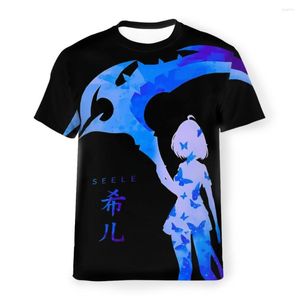 T-shirts pour hommes Style papillons bleus T-shirt en polyester Honkai Star Rail RPG jeu Top qualité Hip Hop chemise mince à manches courtes