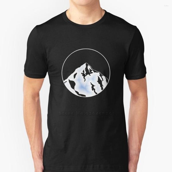 Camisetas de hombre azul hielo glaciar montaña camisa cuello redondo manga corta camisetas nieve