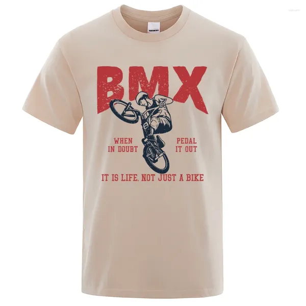 T-shirts pour hommes BMX It's Life Not Just A Bike Print Summer Hommes / Femmes T-shirt à col rond Casual Coton Pull à manches courtes Mode Unisexe