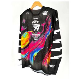 T-shirts masculins BMX Motocross Jerseys Custom Moto Mountain Bike Cycling Mtb Jersey DH Enduro Sportswear Downhill Bicycle Clothing A0R4