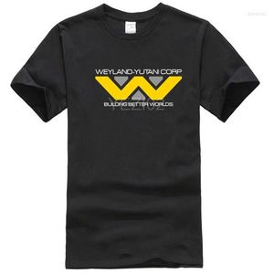 T-shirts pour hommes BNWT WEYLAND YUTANI ALIENS INSPIRED BUILDING WORLDS T-SHIRT ADULTE 2023 Mode Impression T-shirt en coton décontracté