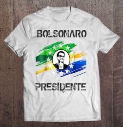 Heren T -shirts Bolsonario Presidente Bandeira Do Brasil -versie T -shirts