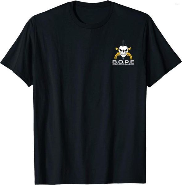 Hommes T-shirts BOPE Brésil Gendarmerie Forces Spéciales T-Shirt Coton O-cou D'été À Manches Courtes Casual Hommes Taille S-3XL