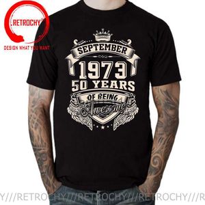 T-shirts pour hommes nés en 1973 novembre septembre octobre décembre janvier février mars avril mai juin juillet août 50 ans t-shirt de naissance génial J230731