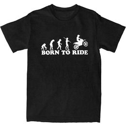 T-shirts voor heren geboren om te rijden T-shirt ontwikkeld Motoccross Fashion Cool T-shirt Korte mouwen Retro Summer T-shirt 100 katoen O-Neck Plus Size T-shirtl2405