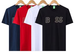 T-shirts pour hommes Boss Haute Qualité Mode Luxe Polo Col Rond Respirant Top Boss Business Casual Tee Homme Tops Designer Hommes Taille M-3XL L8LP