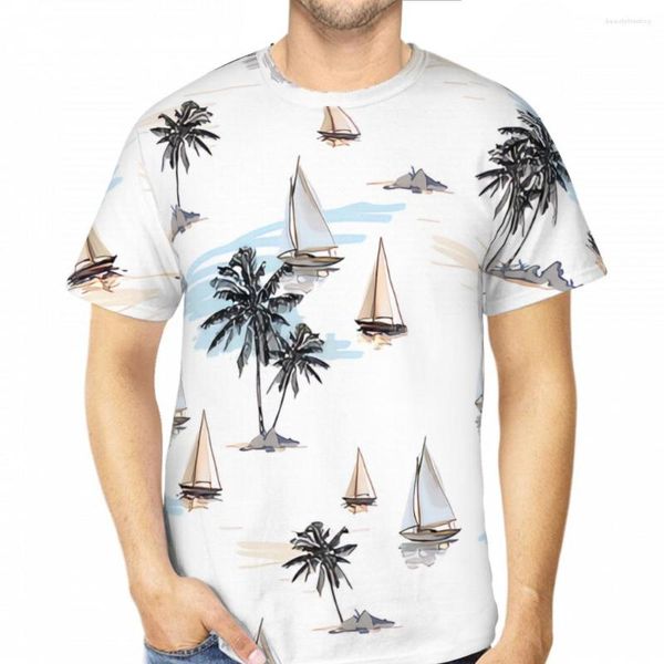 T-shirts pour hommes Botanical Vector Seamless Pattern Polyester 3D Print Tropics Shirt Sports de plein air Vêtements Tees