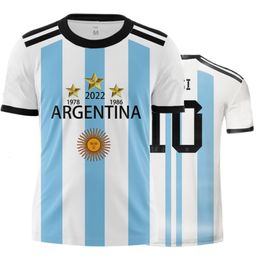 Caja de camisetas para hombre 10 Bandera argentina Moda digital Caja de bricolaje Selección de mano corta Camiseta impresa en 3D Verano Unisex Vestido deportivo 230720