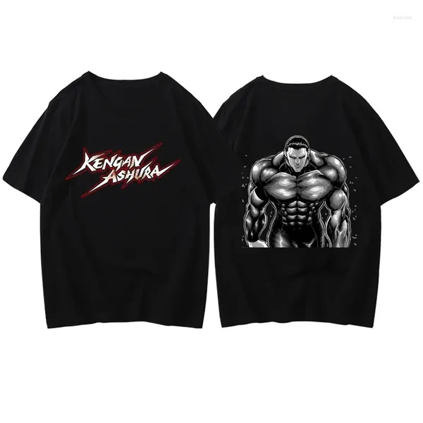 Camisetas para hombre, camiseta con estampado de fanáticos del Anime de luchador de boxeo para hombre, camiseta estampada Kengan Ashura Ohma Tokita Otaku, camisetas de moda para hombre