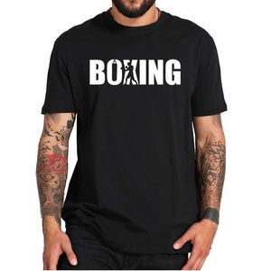 T-shirts masculins boxe T-shirt T-shirt Fonction de boxe de boxe Fans fans de fans de femmes Vêtements Summer 100% coton T-shirt décontracté doux L230217