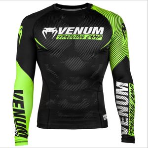 Heren t shirts boks pak Thais boksen strakke passende fitness training met lange mouwen fitness training vechten Running vechtende t-shirt, vechtsporten sportkleding