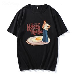 Camisetas para hombres Boy Thinking House T Shirt 100% Algodón Portada del álbum musical Desayuno Huevos Imprimir Hombres / Mujeres Tops Verano Camisetas divertidas Harajuku O-Neck 230606