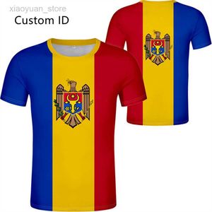 Camisetas para hombres Niños y niñas Moldavia Camiseta Nombre personalizado gratuito Número MDA Camiseta Bandera MD República Nacional Colegio Imprimir foto 0 Ropa M230409