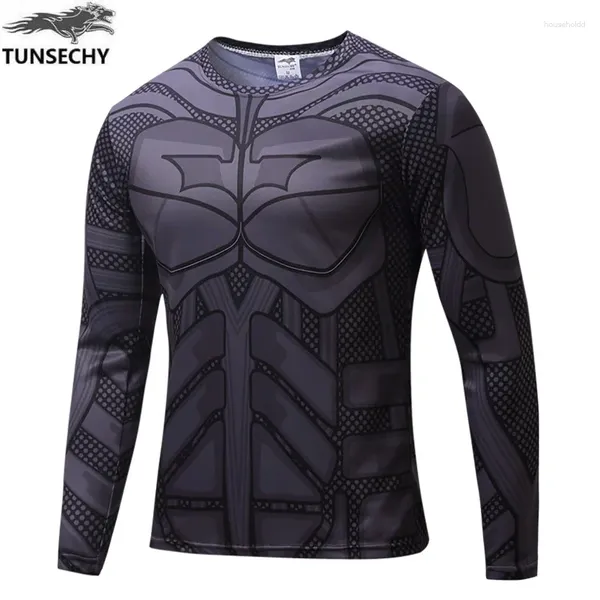 T-shirts pour hommes Marque Impression 3D Comic Bat T-shirt Mode Cosplay Costume Hauts à manches longues pour hommes